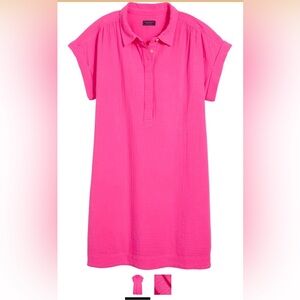 Vineyard Vines Womens Margo Seastitch Double Gauze Shirtdress